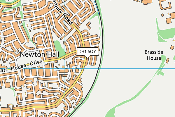 DH1 5QY map - OS VectorMap District (Ordnance Survey)