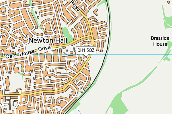 DH1 5QZ map - OS VectorMap District (Ordnance Survey)