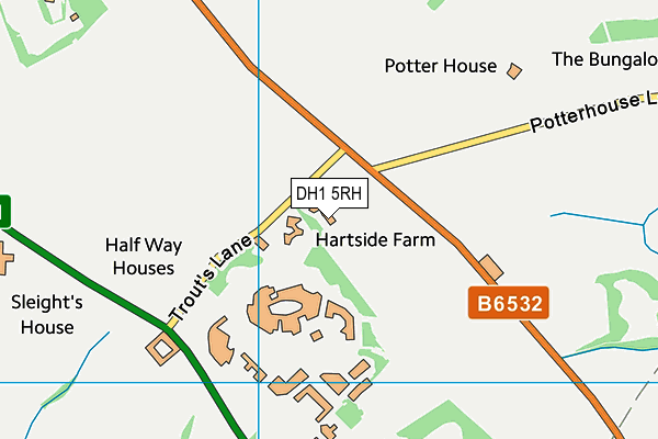 DH1 5RH map - OS VectorMap District (Ordnance Survey)