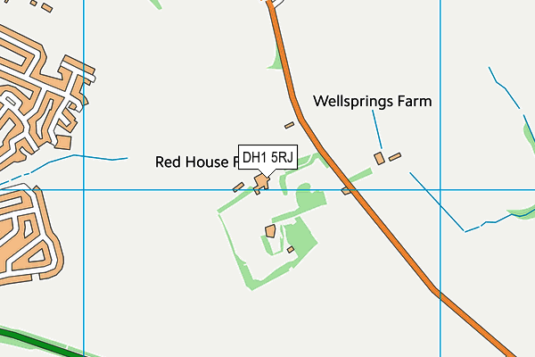 DH1 5RJ map - OS VectorMap District (Ordnance Survey)