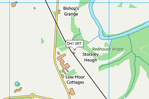 DH1 5RT map - OS VectorMap District (Ordnance Survey)