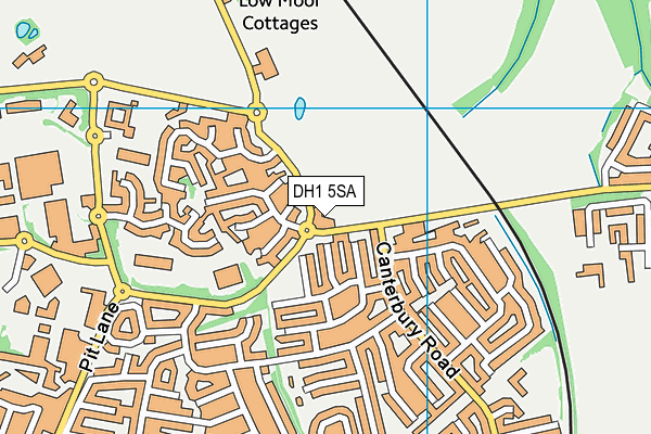 DH1 5SA map - OS VectorMap District (Ordnance Survey)