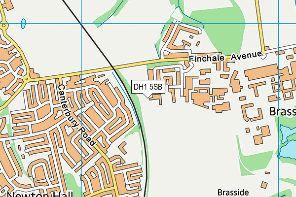 DH1 5SB map - OS VectorMap District (Ordnance Survey)