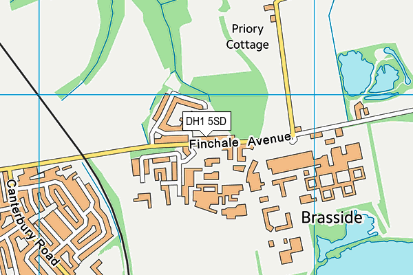 DH1 5SD map - OS VectorMap District (Ordnance Survey)