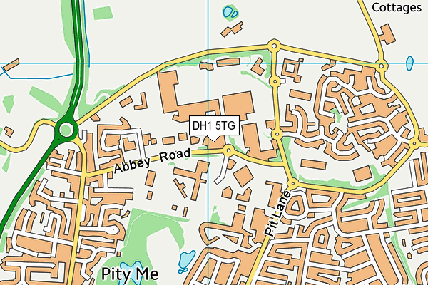DH1 5TG map - OS VectorMap District (Ordnance Survey)