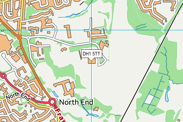 DH1 5TT map - OS VectorMap District (Ordnance Survey)