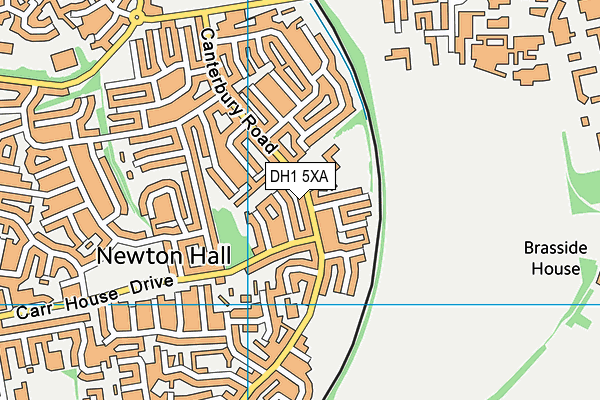 DH1 5XA map - OS VectorMap District (Ordnance Survey)