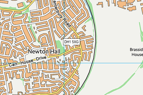 DH1 5XG map - OS VectorMap District (Ordnance Survey)