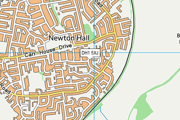 DH1 5XJ map - OS VectorMap District (Ordnance Survey)