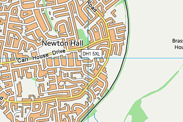 DH1 5XL map - OS VectorMap District (Ordnance Survey)
