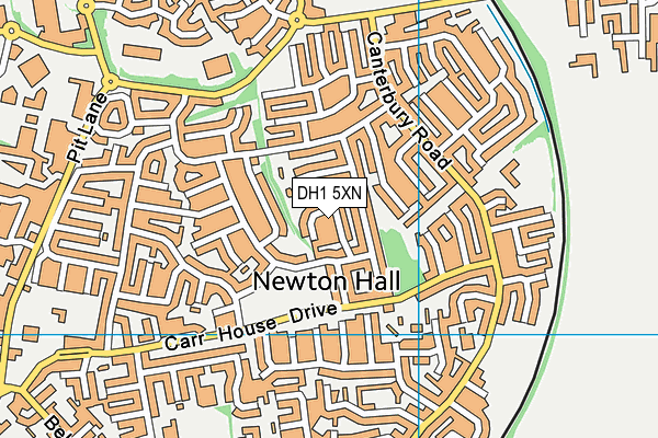 DH1 5XN map - OS VectorMap District (Ordnance Survey)