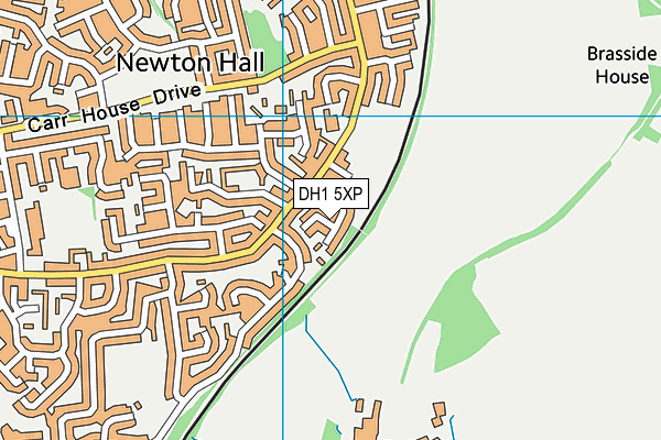 DH1 5XP map - OS VectorMap District (Ordnance Survey)