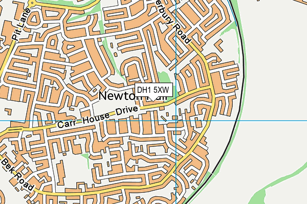 DH1 5XW map - OS VectorMap District (Ordnance Survey)