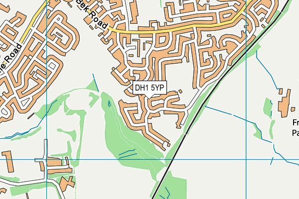 DH1 5YP map - OS VectorMap District (Ordnance Survey)