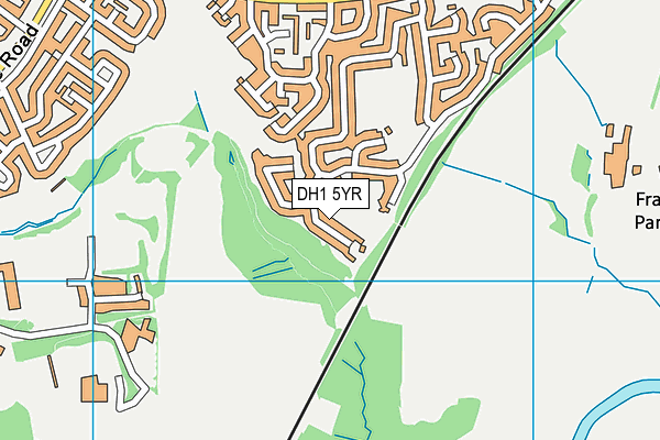 DH1 5YR map - OS VectorMap District (Ordnance Survey)