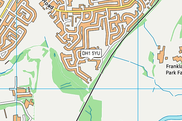 DH1 5YU map - OS VectorMap District (Ordnance Survey)