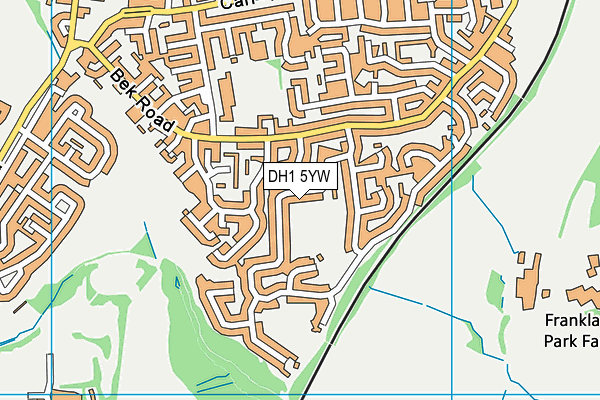 DH1 5YW map - OS VectorMap District (Ordnance Survey)