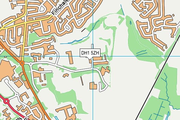 DH1 5ZH map - OS VectorMap District (Ordnance Survey)