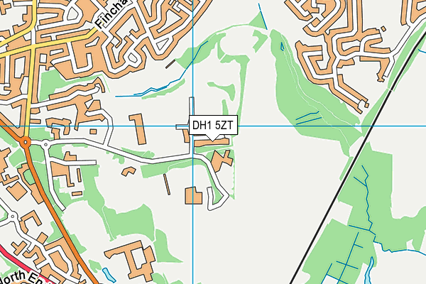DH1 5ZT map - OS VectorMap District (Ordnance Survey)