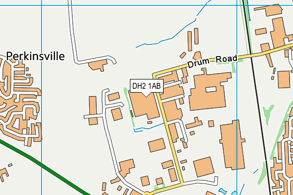DH2 1AB map - OS VectorMap District (Ordnance Survey)