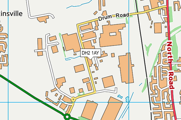 DH2 1AY map - OS VectorMap District (Ordnance Survey)