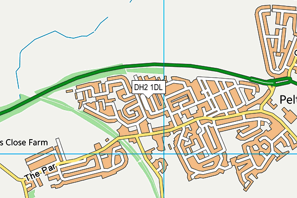 DH2 1DL map - OS VectorMap District (Ordnance Survey)