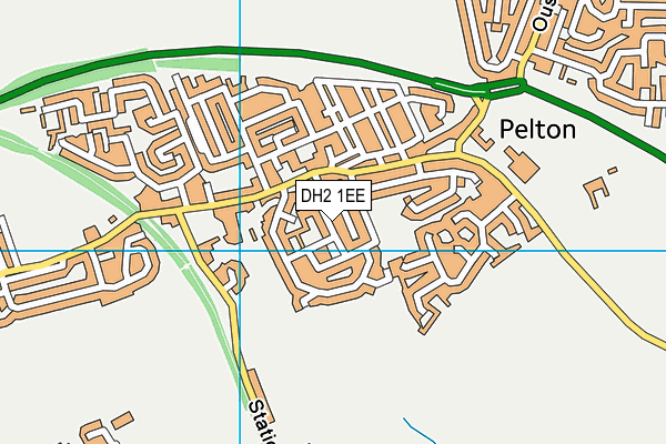 DH2 1EE map - OS VectorMap District (Ordnance Survey)