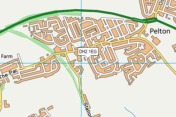 DH2 1EG map - OS VectorMap District (Ordnance Survey)