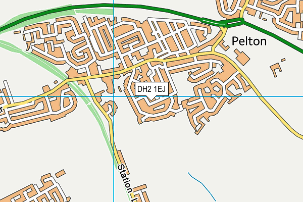 DH2 1EJ map - OS VectorMap District (Ordnance Survey)