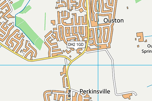 DH2 1GD map - OS VectorMap District (Ordnance Survey)