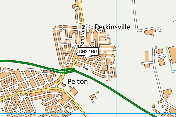 DH2 1HU map - OS VectorMap District (Ordnance Survey)