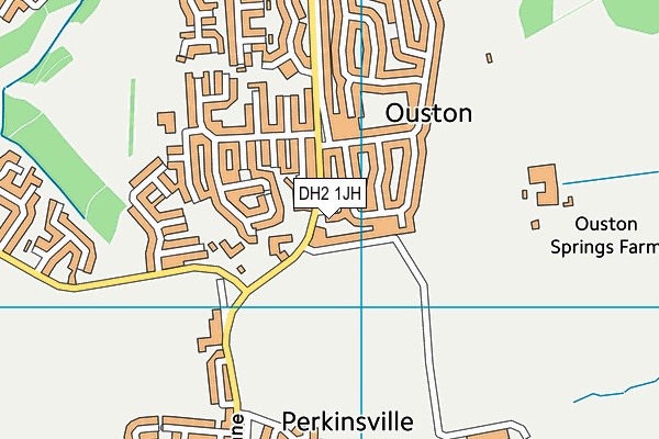 DH2 1JH map - OS VectorMap District (Ordnance Survey)
