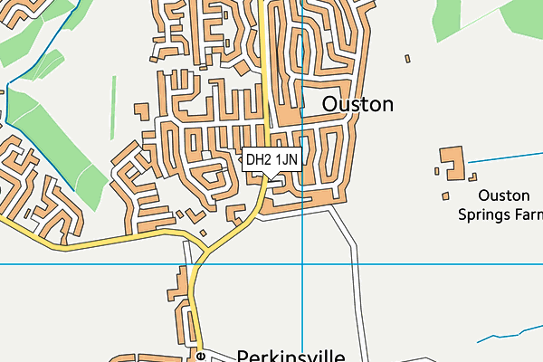 DH2 1JN map - OS VectorMap District (Ordnance Survey)