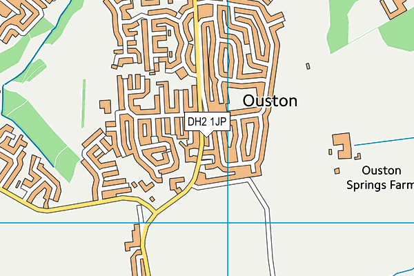 DH2 1JP map - OS VectorMap District (Ordnance Survey)