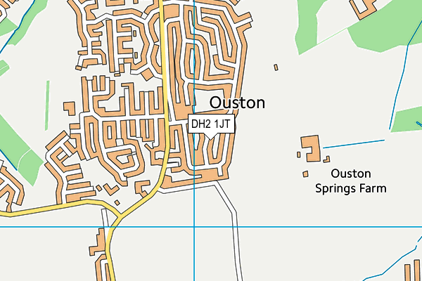 DH2 1JT map - OS VectorMap District (Ordnance Survey)