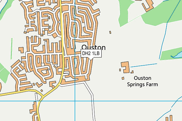 DH2 1LB map - OS VectorMap District (Ordnance Survey)