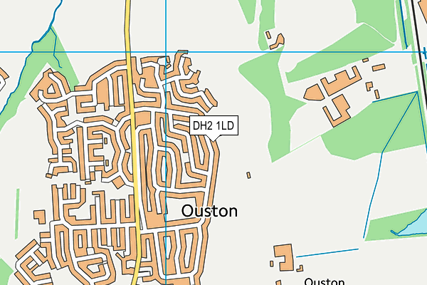 DH2 1LD map - OS VectorMap District (Ordnance Survey)