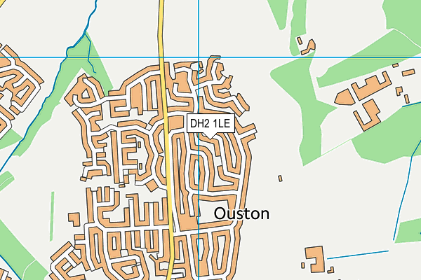 DH2 1LE map - OS VectorMap District (Ordnance Survey)