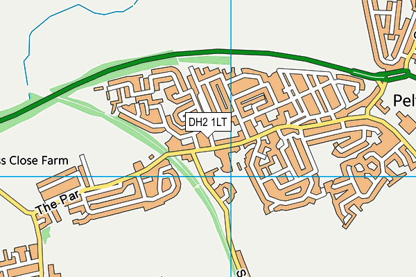 DH2 1LT map - OS VectorMap District (Ordnance Survey)