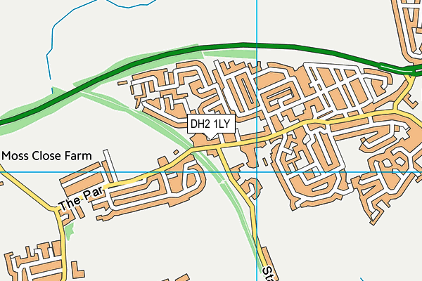 DH2 1LY map - OS VectorMap District (Ordnance Survey)