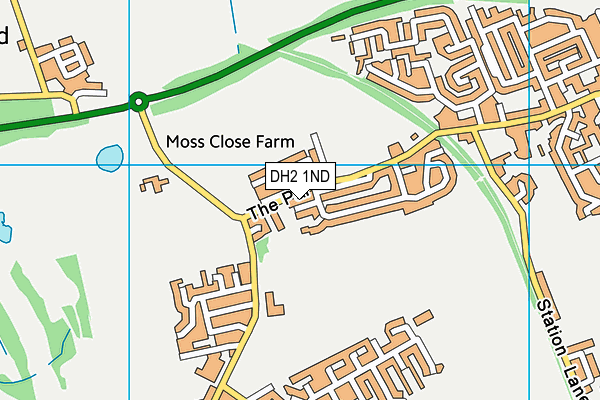 DH2 1ND map - OS VectorMap District (Ordnance Survey)