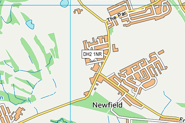 DH2 1NR map - OS VectorMap District (Ordnance Survey)