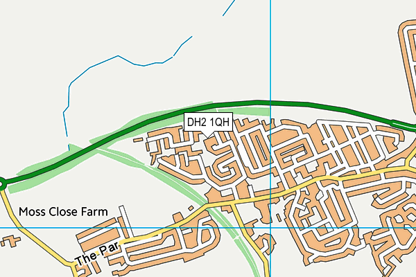 DH2 1QH map - OS VectorMap District (Ordnance Survey)