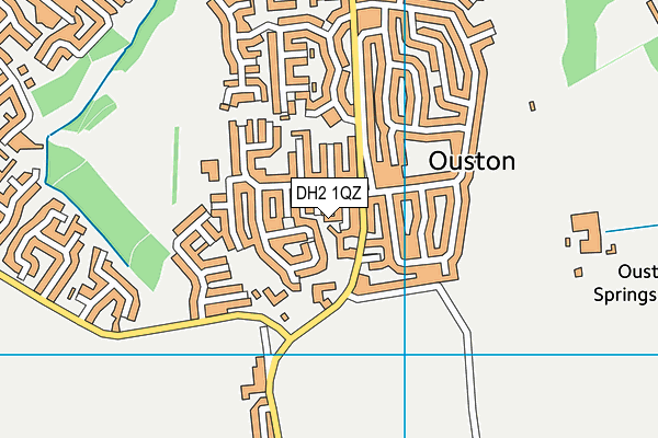DH2 1QZ map - OS VectorMap District (Ordnance Survey)