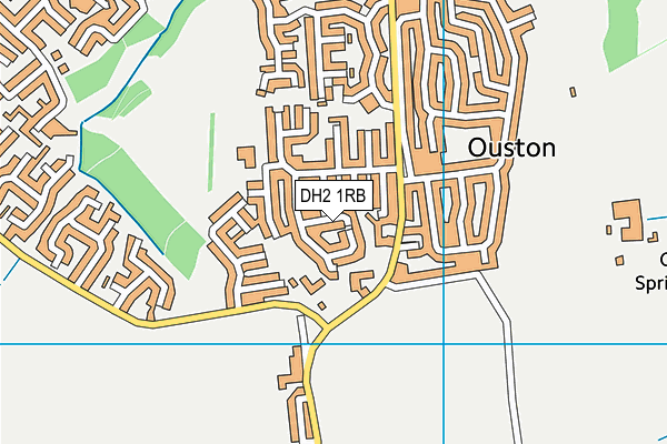 DH2 1RB map - OS VectorMap District (Ordnance Survey)