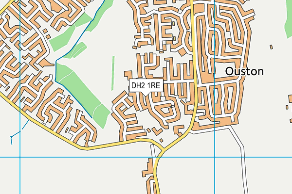 DH2 1RE map - OS VectorMap District (Ordnance Survey)