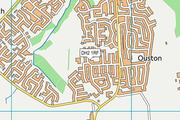 DH2 1RF map - OS VectorMap District (Ordnance Survey)