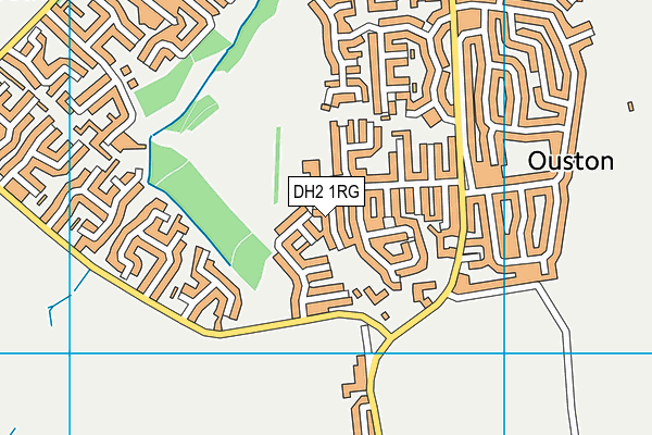 DH2 1RG map - OS VectorMap District (Ordnance Survey)