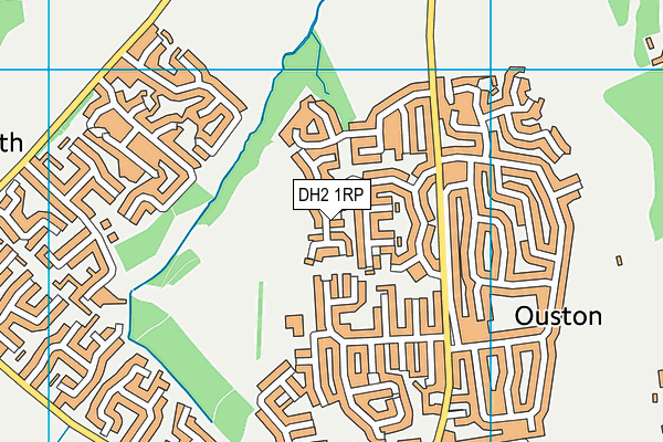 DH2 1RP map - OS VectorMap District (Ordnance Survey)