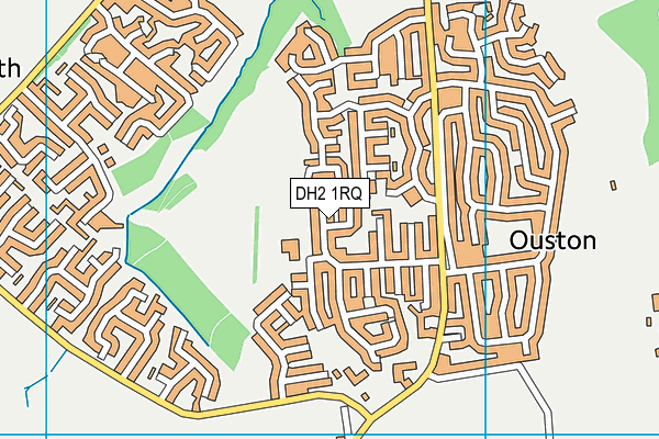DH2 1RQ map - OS VectorMap District (Ordnance Survey)